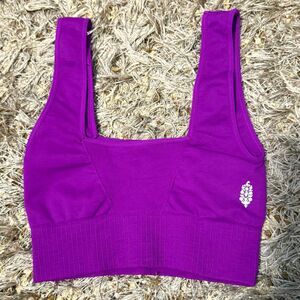 Free People FP Movement Purple Square Neck Sports Bra Size XS-S